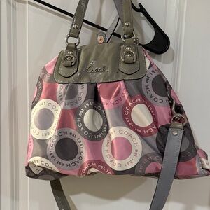 Coach Multicolor Circle Pattern Shoulder Bag